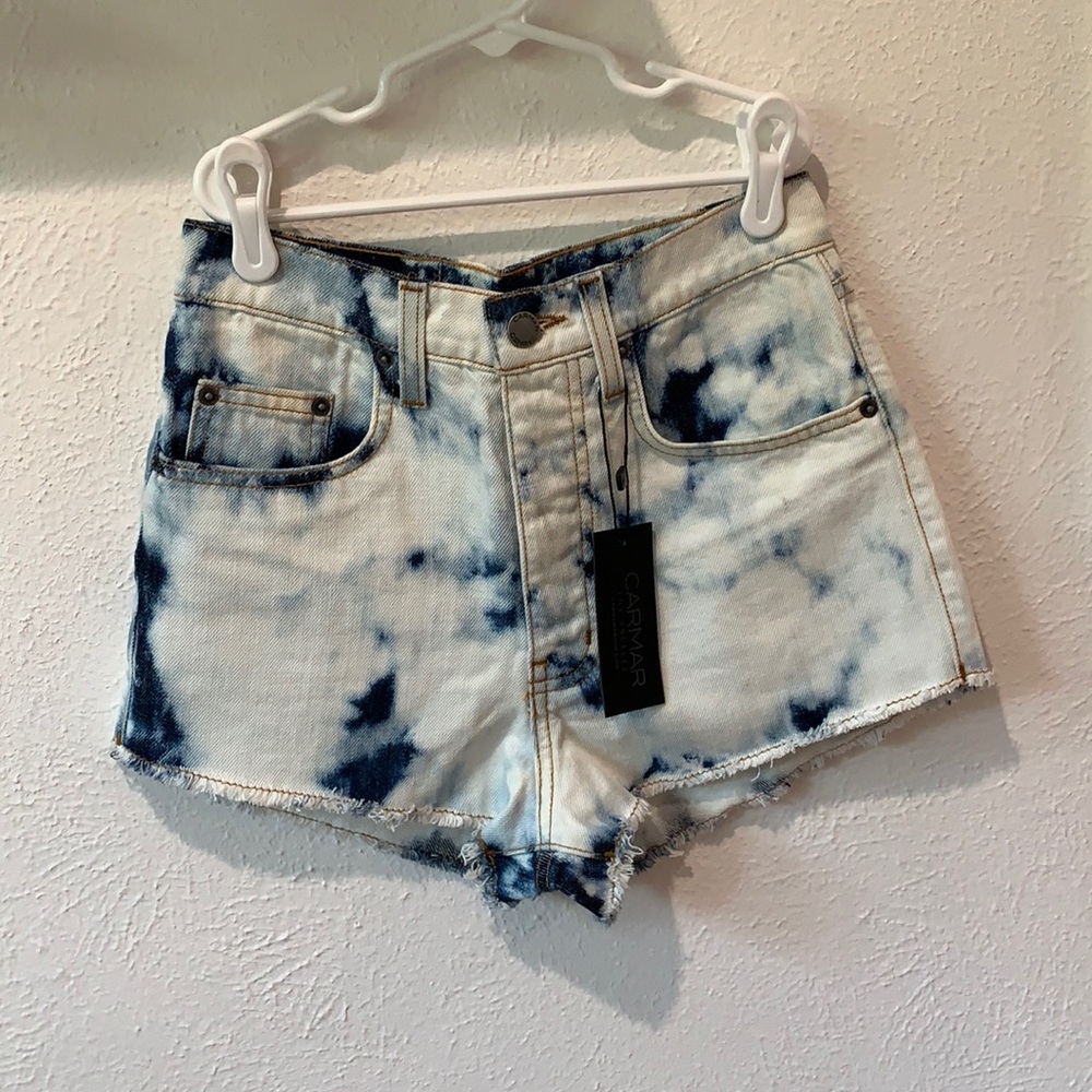 Carmar denim bleached shorts